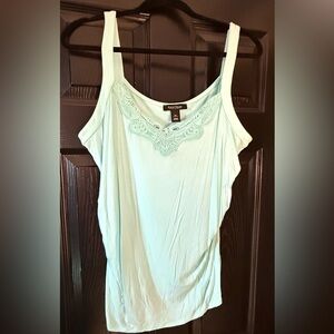 White House Black Market Aqua Lace Camisole